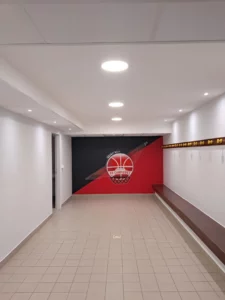 Éclairage vestiaires sportifs Carpiquet – Voltec Énergie