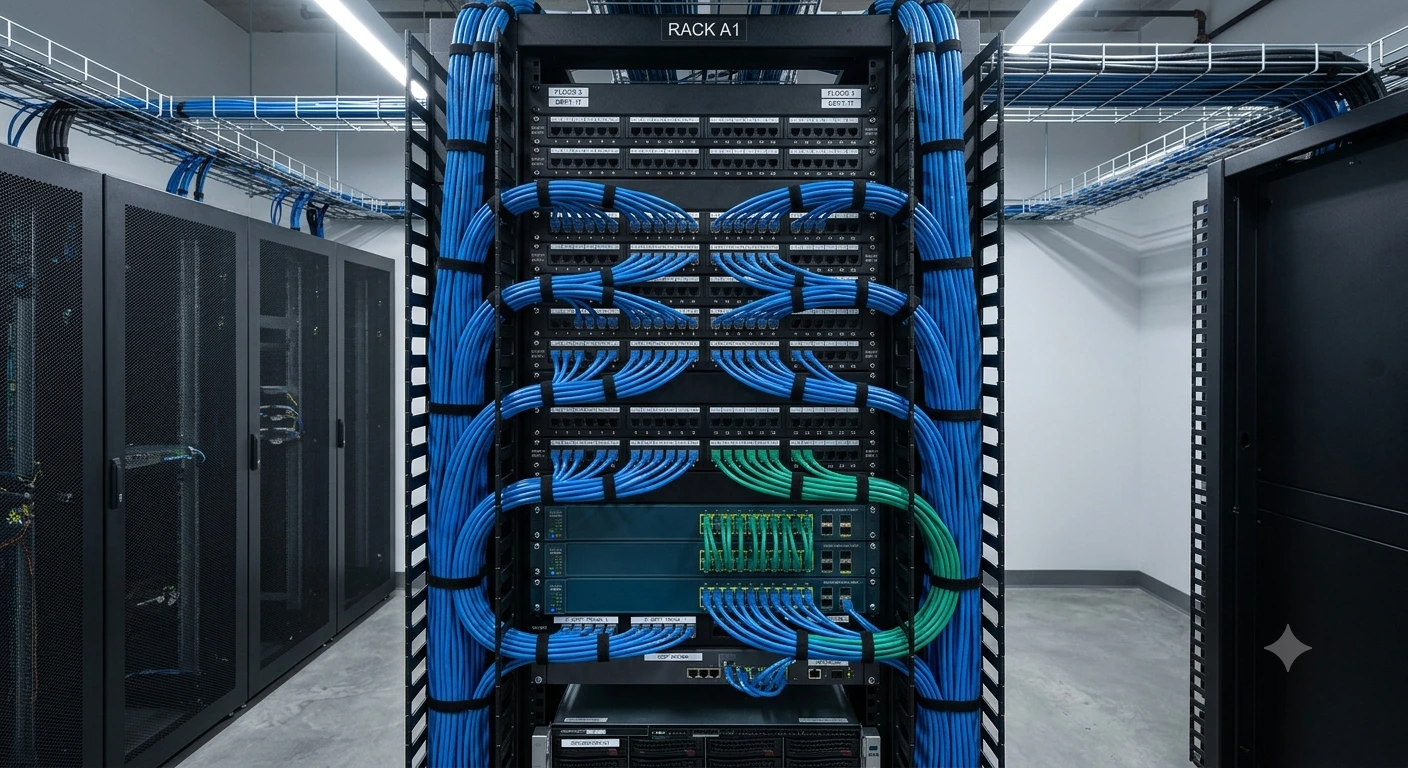Installation réseau informatique entreprise Caen – Voltec Électricité & Systèmes